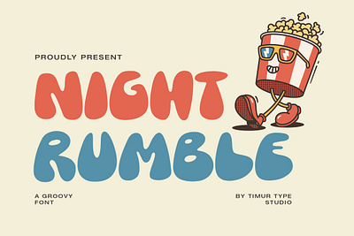 Night Rumble - Groovy Font design display display font font font groovy fonts graphic design groovy font