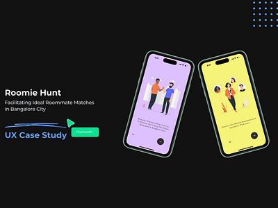 roomie hunt ux case study branding design figma ios app ui user research