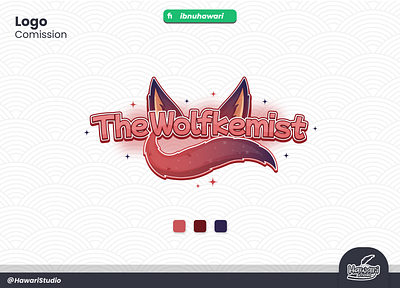 Logo For Vtuber The Wolfkemist logo streamer logo vtuber streamer vtuber