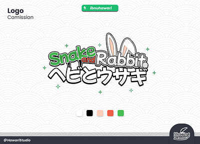 Logo For VTuber Snake and Rabit logo streamer logo vtuber streamer vtuber