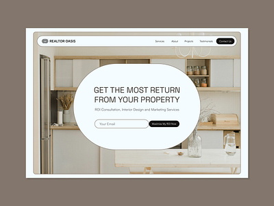 Realtor Oasis - Landing Page Concept clean website minimal minimal web design minimalist minimalist website web design
