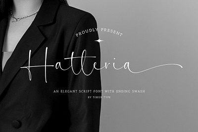 Hatteria - Elegant Script Font design elegant elegant font font fonts graphic design handwritten font script script font swash swash font wedding font