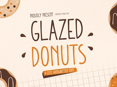 Glazed Donuts - Cute Handwritten Font branding cute cute font design font fonts graphic design handwritten font monoline script script font wedding font