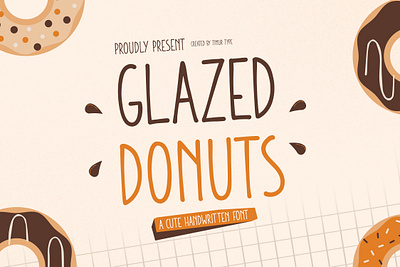 Glazed Donuts - Cute Handwritten Font branding cute cute font design font fonts graphic design handwritten font monoline script script font wedding font