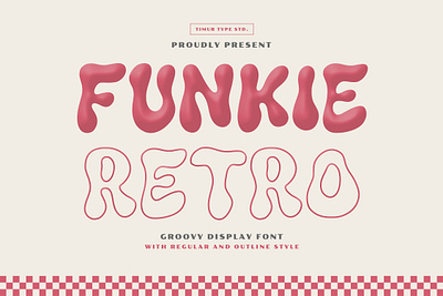 Funkie Retro - Groovy Display Font branding design display display font font fonts graphic design groovy groovy font handwritten font script script font wedding font