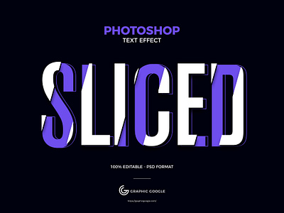 Free Sliced Photoshop Text Effect text effect