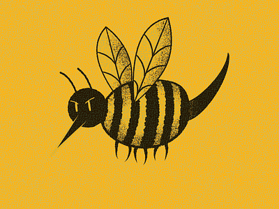 Stinger bee character design conceptual illustrator editorial editorial illustration editorial illustrator illustration illustrator james olstein james olstein illustration jamesolstein.com stinger texture vector vector illustration