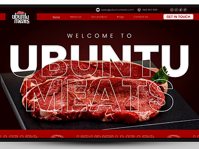 UbuntuMeats Website UI/UX Design adobe xd branding google behance graphic design meat website uiux muzamil bin ibrahim muzamil ibrahim online meat website ubuntumeat ui ui design userinterface web page website design and development