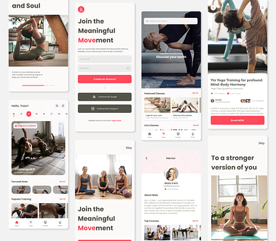 Yoga Mobile App Design design figma ui ux web webdesign