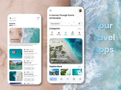 Travel App Concept app home page mobile travel ui ui kit user interface