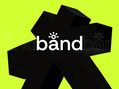 bånd - Logo Design Concept band black brand brand design brand identity branding design graphic design illustration lime logo logo design minimalist modern ribbon tech ui vector visual design visual identity