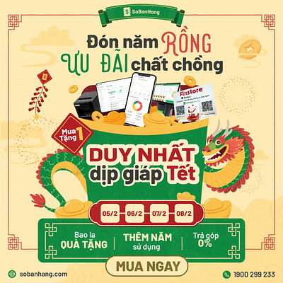 Sun design: Tet promotion campaign (Traditonal style) ads banner branding design graphic design illustration logo poster tet tetdesign thietke ui