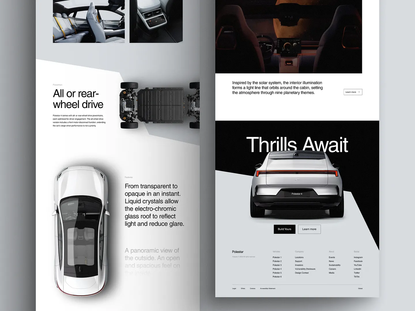 Innovative Car Dealership Website Design: Polestar 4 Landing Page Concept