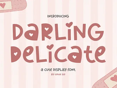 Darling Delicate - Cute Display Font branding cute design display display font font fonts fun graphic design handwritten font kid kindergarten script script font wedding font