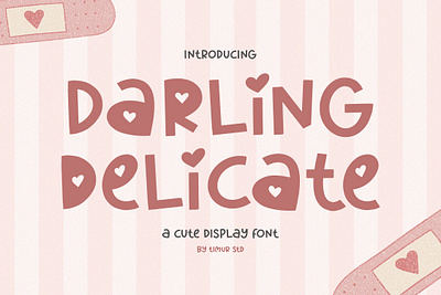 Darling Delicate - Cute Display Font branding cute design display display font font fonts fun graphic design handwritten font kid kindergarten script script font wedding font