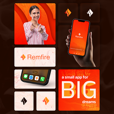 Remfire Case Study app branding design fire graphic design logo tech