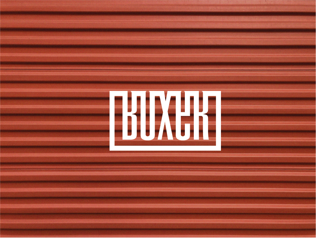 BOXER box branding bw container design geometric graphic design logo rent style typography vector