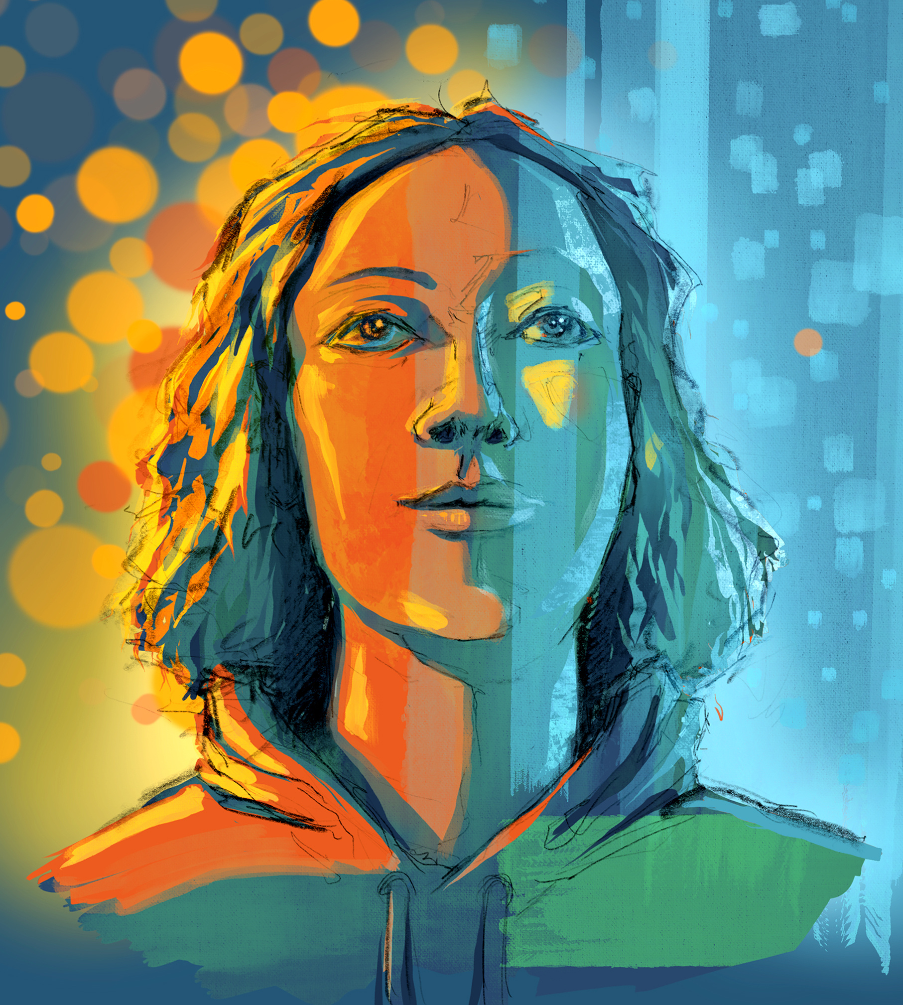 Book Cover Sketch ai book cover digital illustration portrait