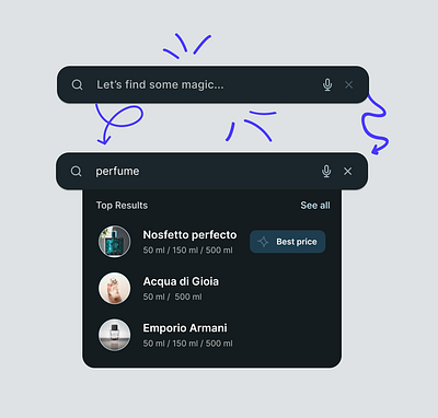 Search component for perfume shop component search ui uichanllenge ux