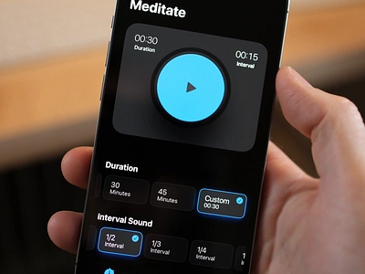 End Meditation Early meditation motion design product design swiftui ui design ui transition