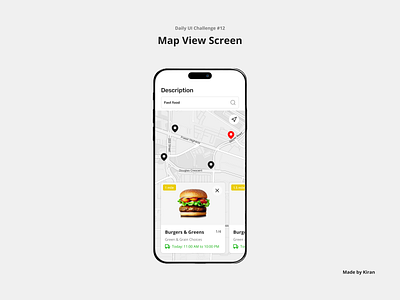 Daily UI Challenge #12 design food delivery map search ui uichallenge ux