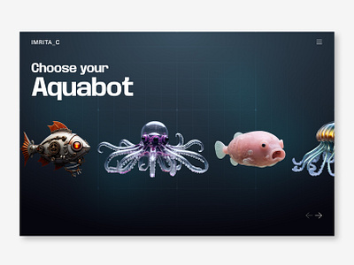 Aquabot Parallax Slider Animation 2024 animation aquabot carousel crypto dailyinspiration designtips figmaanimation figmadesign fish gaming imrita learndesign nft parallax protoypes ui ux