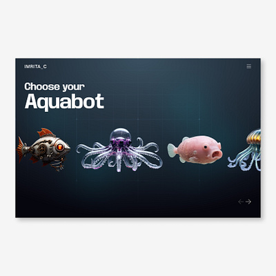 Aquabot Parallax Slider Animation 2024 animation aquabot carousel crypto dailyinspiration designtips figmaanimation figmadesign fish gaming imrita learndesign nft parallax protoypes ui ux