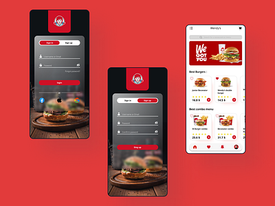 Wendy's mobile 3d app branding design food graphic design illustration logo mobile redesign typography ui ux vector