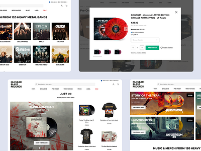 Band Merch & Limited Editions Online Store Design design desktop ecommerce graphic design interface landing page mobile online store responsive design ui ux web website