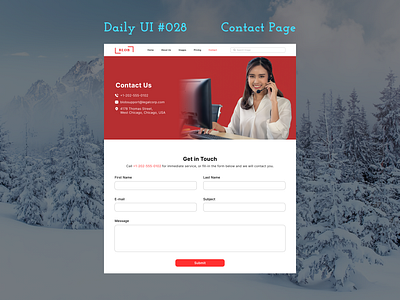 Daily UI #028 - Contact Page address contact page contact us customer service daily ui day 028 desktop website e mail homepage mobile app phone num ui ux