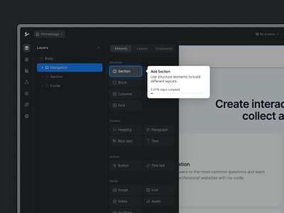 Onboarding UI flow guide multistep onboarding progress progress bar setup steps ui walkthrough