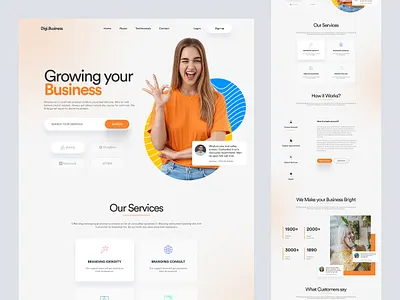 Digi Business - Digital agency website template design digital agency landing page digital agency website digital marketing figma figma design figma website landing page ui uiux design website design