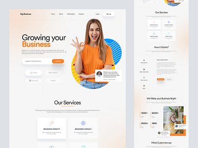 Digi Business - Digital agency website template design digital agency landing page digital agency website digital marketing figma figma design figma website landing page ui uiux design website design