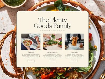 Plenty Goods Website homepage design websitedesign