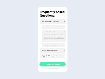 #092 Daily UI Challenge (Frequently Asked Questions) dailychallenge dailyui figma interface mobiledesifgn ui uidesign uiux ux uxdesign webdesign