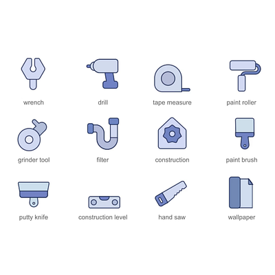 Renovation 2d animation decorate design fixit flat home icon icons illustration motion remodel renovate renovationicons repair tools transformation