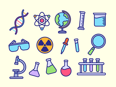 Science Element Illustration education icon illustration logo research scinece ui