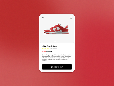 Daily UI Challenge #1 app design graphic design mobile app nike product card ui ux