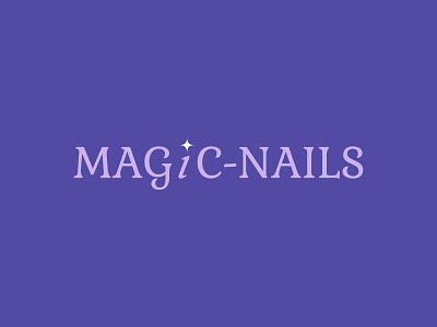 Magic nails logo design beauty logo beauty studio branding graphic design kyiv lettering logo magic design magic logo nails nails design nails logo podology podology logo purpul ui ukraine ukrainian design