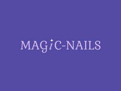 Magic nails logo design beauty logo beauty studio branding graphic design kyiv lettering logo magic design magic logo nails nails design nails logo podology podology logo purpul ui ukraine ukrainian design