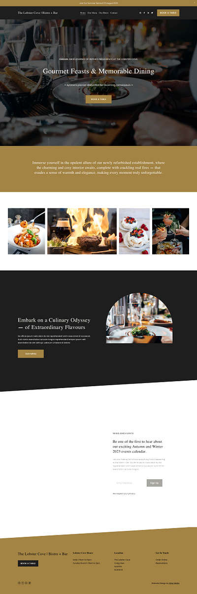 Lobster Cove Bistro | Squarespace Web Design squarespace squarespace designer squarespace redesign squarespace web design squarespace web designer squarespace website squarespace website designer