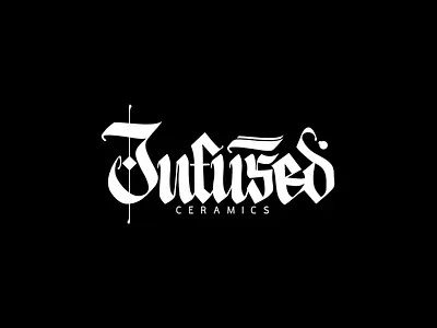 Infused Logo calligraphy lettering logo