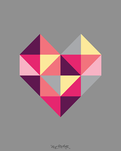 Geometric Heart design digital art product mockups graphic design photoshop poster