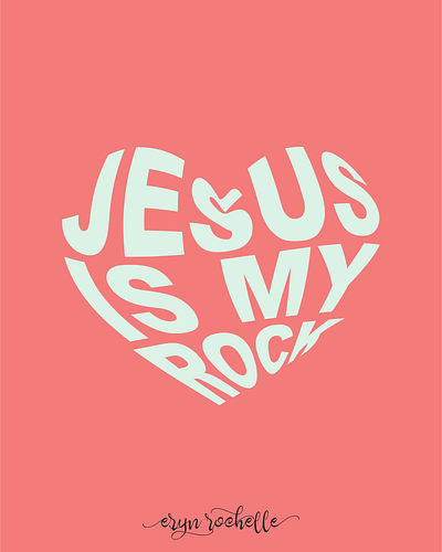 Jesus Is My Rock Poster design digital art product mockups graphic design photoshop poster