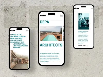 Architecture Studio website accent color architecture studio company website design studio design studio website green layout minimalism mobile first portfolio website studio website typography