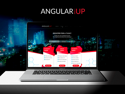 Web site for Angular Up branding ux