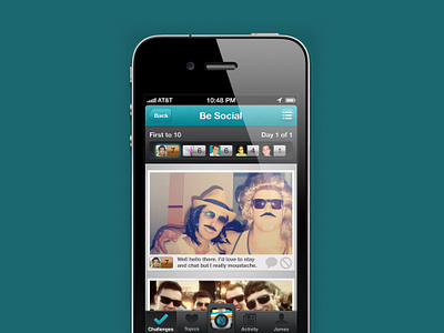 Leap app challenge competition design feed ios iphone photo social ui ux