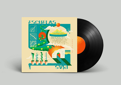 Plantas de Exterior EP cover album cover art graphic design illustration music