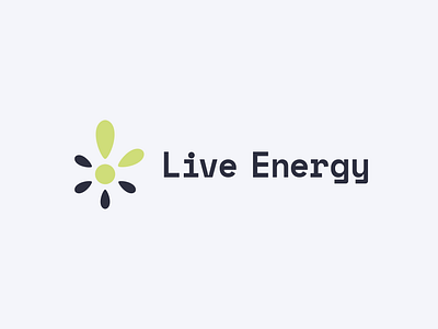 Live Energy logo branding ecology energy flower green live logo mark sun