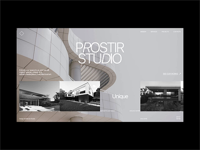 Design Architector Studio Website Concept after effects animation architector design figma motion studio ui ux web design website